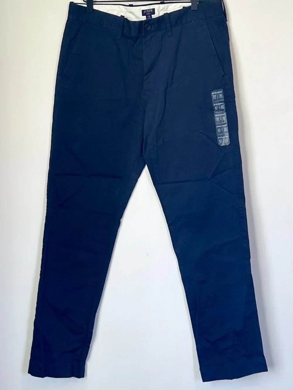 NWT J.Crew Navy Blue Straight Flex Chino Pants - Size: 32W/32L
